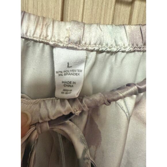 Danskin Women's Floral Satin Pajamas Set Size L - Picture 6 of 12